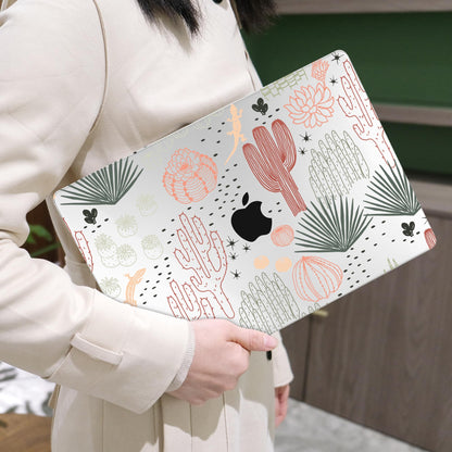 MEEgoodo for MacBook Air 13 inch Case 2021 2020 2019 2018 Released A2337 M1 A2179 A1932 with Touch ID, Plastic Hard Shell & Keyboard Cover Compatible with MacBook Air 13.3, Cacti