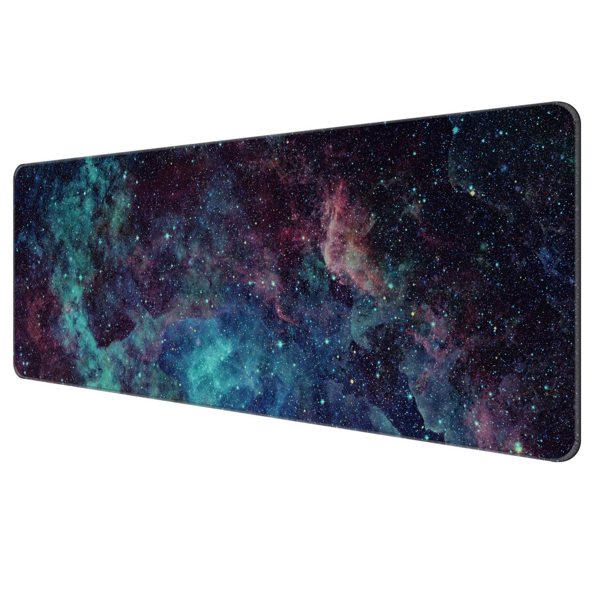 Dynippy Large Thin Mouse Pad with Stitched Edges, Black White Marble
