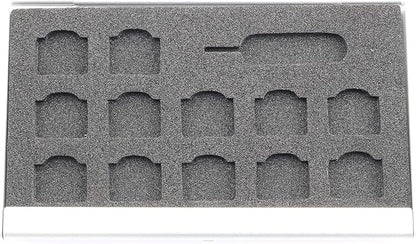 TAODAN Nano SIM Card Holder with Eject Pin,SIM Card Adapters Aluminum Alloy Storage Case Silver