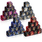 Poen 40 Pcs 16mm Dice Set Bulk, 6 Sided Standard Colored Dices with Numbers, D6 Polyhedral Games Dice for Board Games, Parties (Glitter Color)