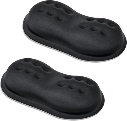 VANKEY 2 Pack Mouse Wrist Rest, Ergonomic Desk Wrist Pad for Mouse, Comfortable Computer Mouse Wrist Support with Memory Foam Fillings, Non-Slip Base (Black)