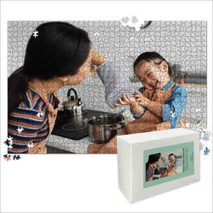Photo Personalized Puzzle for Mother's Day | 1000 Piece, Custom Jigsaw Puzzle (Horizontal/Landscape) | 30" x 20" I See Me!