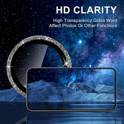 Avocase for Samsung Galaxy S25 Plus Camera Lens Protector, Electroplated Matte Back with 9H Tempered Glass Lens Protector, [Strong Adsorption] [Case-Friendly] Metal Ring HD Clear Lens Cover,BlackShiny