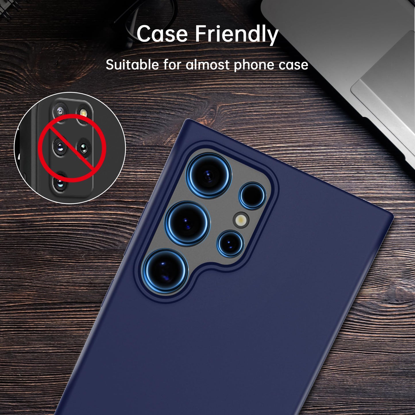 VIPSENT For Samsung Galaxy S24 Ultra Camera Lens Protector, Individual Lens Protector, Ultra HD 9H Tempered Glass Screen Protective Cover, Anti-scratch, Military Grade Drop Protection 2 Set. (Glitter Silver, S24 Ultra)