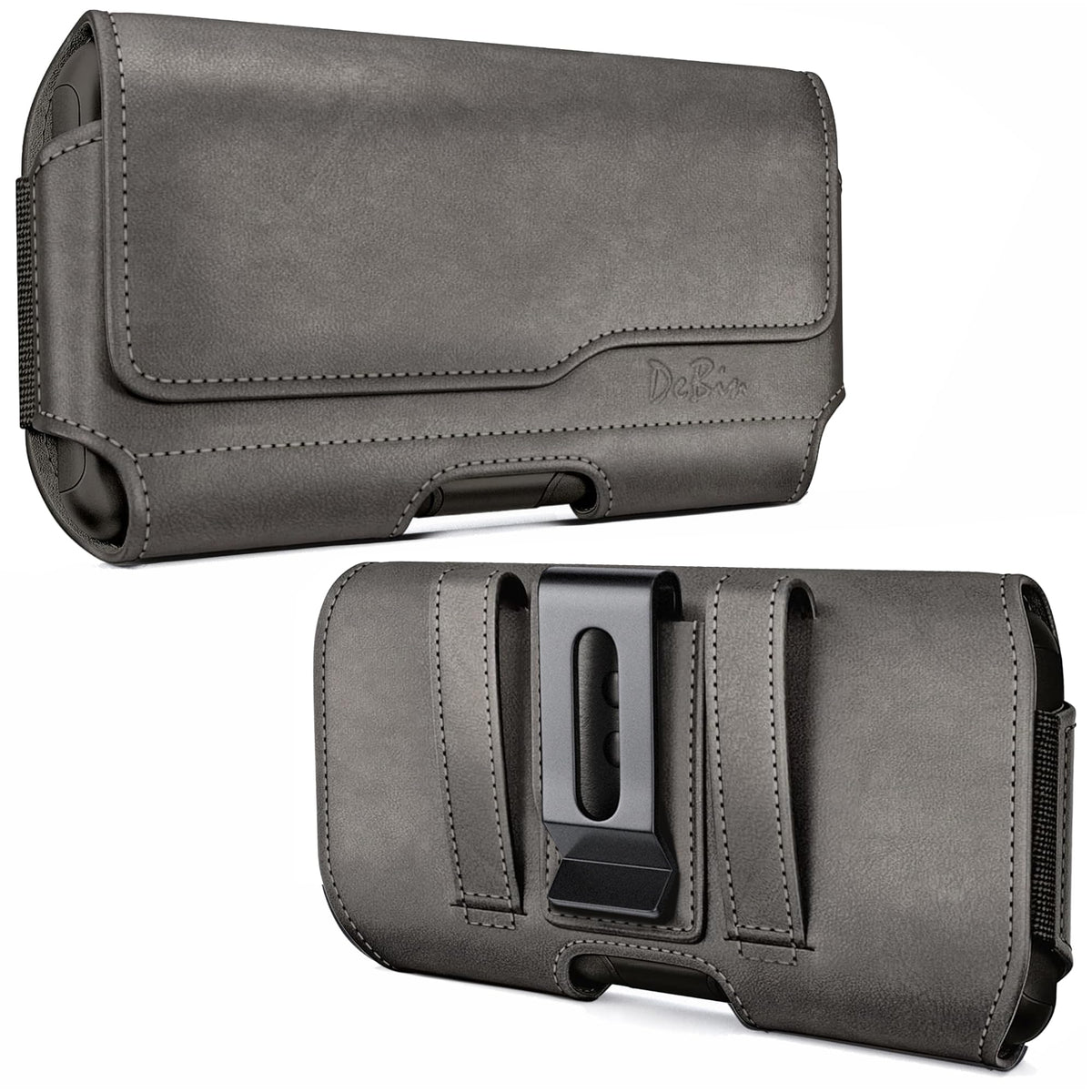 DeBin Case for Galaxy A15 A25 A35 A54 5G A53 A52 A51 A50 A20 Note 20 10+ Note 9 8 XCover Pro S24 FE S23 FE Cell Phone Belt Holder Holster Clip Pouch Cover (Fits Samsung Phone with Otterbox Case) Black