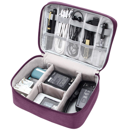 VOCUS Electronics Organizer Travel Cable Organizer Bag for Electronics Accessories, Portable Tech Carring Large Storage Case for Charger, Cord, Power Bank, Hardware