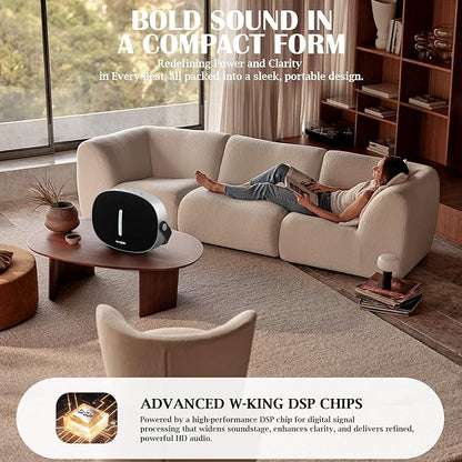 Bluetooth Speaker Loud, W-KING T8II Portable Bluetooth Speakers Wireless, 96W Peak Powerful Outdoor Boombox Subwoofer, Deep Bass/Clear Sound, BT5.4/Fast Charging/PowerBank/USB/AUX, Party Large Speaker