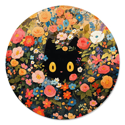 ITNRSIIET Round Mouse Pad with Stitched Edge Premium-Textured Waterproof Non-Slip Rubber Base Desktop Protection Mat Diameter 8.7 inches, Rose Gold Marbling
