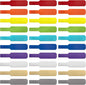 Cable Labels - Wrap-It Storage - Large, Multi-Color (30-Pack) - Colorful Labels for Basement and Office Organizing