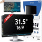 [2 Pack] 31.5 Inch Privacy Screen for Computer Monitor 16:9 Aspect Ratio, Eye Protection Anti Blue Light Glare Shield, 31.5inch Removable Black Blackout Anti Spy Desktop Security Private Filter