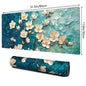 Galdas Gaming Mouse Pad XXL XL Large Long Extended Big Mousepad Non-Slip Rubber Keyboard Desk Pad with Stitched Edges for Laptop Home Office (31.5x11.8x0.08 Inch) … (Painting Flowers)