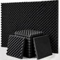8 Pack - Bass Traps Acoustic Foam Corner, 8''x8''x12'' Black Bass Traps Corner Studio Foam, High Density and Fire-Proof Acoustic Panels Recording Studio Acoustical Treatments