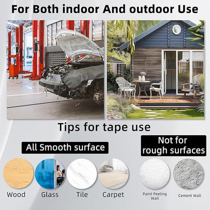 9.8ft Floor Cord Cover, Silicone Wire Hider, Hide Extension Cords, Protect Cords, Prevent Cable Trips, Heavy-Duty Adhesive-Backed Anti-Trip Cable Protector for Floor, Desk & Wall