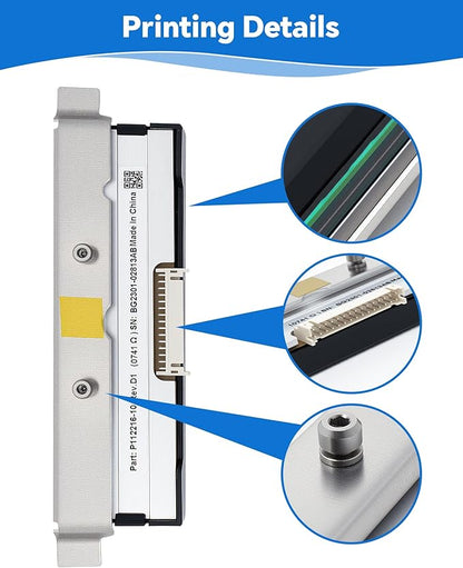 P1123335-012 Genuine Print Head for Zebra ZT111 ZT211 ZT231, New Printhead for Zebra Barcode Thermal Label Industrial Printer 203dpi OEM Replacement P112216-10