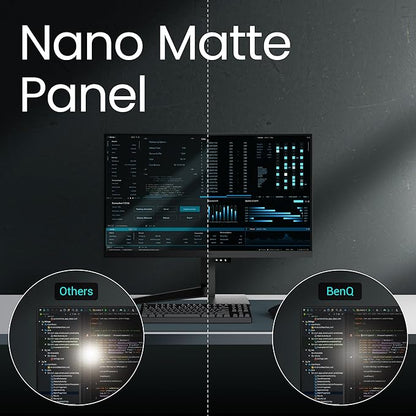 BenQ RD320U 32” 4K 3840x2160 Programming Monitor with 2000:1 Contrast Ratio, Nano Matte Panel, Backlight, 90W USB-C, Coding Modes, Night Hours Protection, Ergonomic Design, and Eye-Care Technology