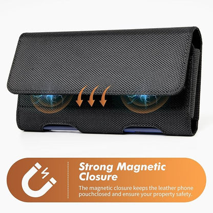 BECPLT for Galaxy S24 Ultra S23 Ultra S22 Ultra S21 Ultra Nylon Belt Holster Case Cell Phone Pouch Belt Clip Holder Phone Holster Pouch Cover for Galaxy Note 20 Ultra 5G Note 10+ Plus 5G A14 A71-Black
