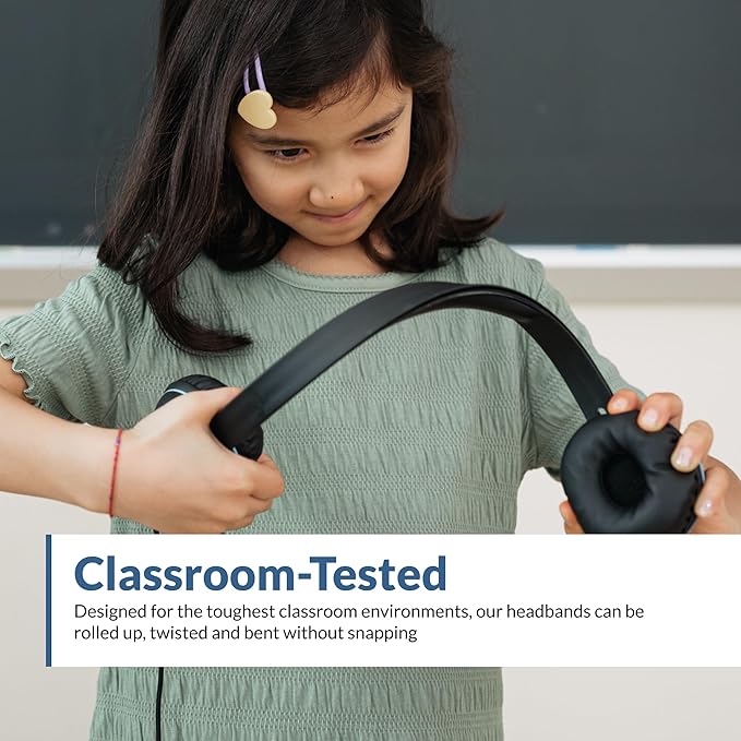 Cyber Acoustics USB-C Stereo Headset (AC-5014-20) – Durable, Crisp, and Clear Communication in Classrooms and at Home; in-Line Controls for Volume and Mic Mute - 20 Pack