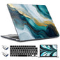 TWOLSKOO for MacBook Air 15 inch Case 2026 2025 2024 2023 Release M5 A3448 M4 A3241 M3 A3114 M2 A2941, Plastic Hard Shell & Screen Protector & Keyboard Cover & Type C Adapter, Graphite Marble