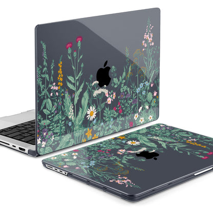 DONGKE Compatible with MacBook Pro 16 Inch Case (2026-2021 Release, M5 M4 M3 M2 M1 Pro/Max Chip), Plastic Hard Shell Cover with Keyboard Cover & Screen Protector for MacBook Pro 16", Garden Florals