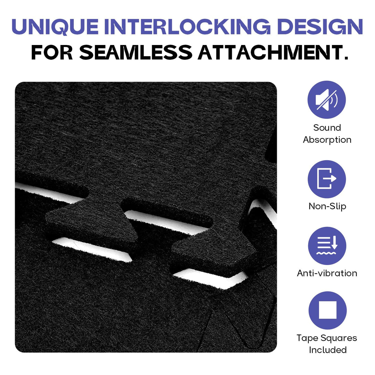 Starfavor Sound Absorbing Interlocking Floor Mats 11.8" x 11.8", 20 Pcs