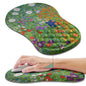 Hokafenle Ergonomic Mouse Pad Wrist Support, Wrist Rest Mousepad for Carpal Tunnel Pain Relief with Integrated Memory Foam Slope Massage Bulge (11.8x7.9 inch,Cute Floral