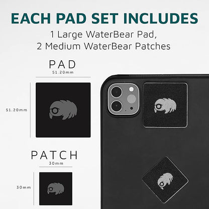 KUVRD Waterbear - Universal Screen Cleaners - Teeny Tiny Cleaning Tools for Your Lenses & Screens - 2-Pack - (2-PAD Sets)