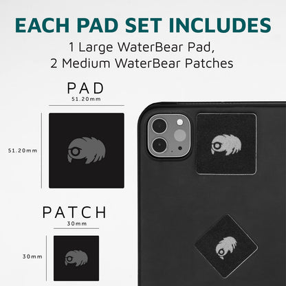 KUVRD Waterbear - Universal Screen Cleaners - Teeny Tiny Cleaning Tools for Your Lenses & Screens - Single Pad Set