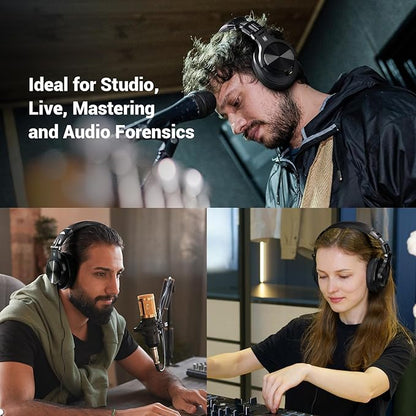 OneOdio A70 Bluetooth Over Ear Headphones, Wireless Headphones with 72H Playtime, Hi-Res, Built-in Mic, 3.5mm/6.35mm Wired Audio Jack for Studio Monitor & Mixing DJ Guitar AMP, Computer Laptop PC