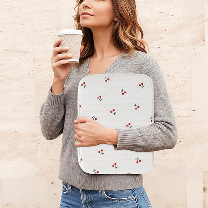Puffy Laptop Sleeve 13-15.6 Inch Cute Quilted Laptop Protective Case Padded Floral Computer Sleeve for MacBook (B-Cherry, 15 Inch)