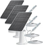 Solar Panel Charger Compatible with Eufycam 3/3C/2C/2C Pro/E40/E20/2/2 Pro/E/L20/L40/Solo/SoloCam Spotlight, 5W Solar Panel for Eufy Camera, Micro USB & USB-C Port, 9.8ft Cable, P65 Waterproof, 3 Pack