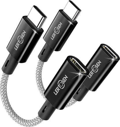 2 Pack Lightning to USB C Adapter,Lightning Female to USB C Male Cable Adapter Type C Charger Connector for iPhone 17 16 15 Pro Max Plus,Samsung S25/S24/S23,Fast Charging & Data Sync,Not for Audio/OTG