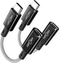 2 Pack Lightning to USB C Adapter,Lightning Female to USB C Male Cable Adapter Type C Charger Connector for iPhone 17 16 15 Pro Max Plus,Samsung S25/S24/S23,Fast Charging & Data Sync,Not for Audio/OTG