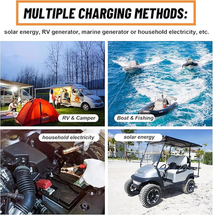 12V Lithium Battery-50Ah Lithium Phosphate Iron LiFePO4 Deep Cycle Battery,50A BMS,4000+ Cycles,Perfect for RV,Trolling Motor,Home Storage,Solar Power System and Outdoor Camping