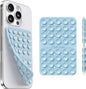 Silicone Suction Cup Phone Case Mount Double Sided, Silicon Sticky Phone Grip with Higher Suction Power for Cell Phone, Hands-Free Phone Accessories Holder for Selfies and Videos, Baby Blue