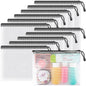 Umriox 12 Pack B4 Black Mesh Zipper Bags, File Organizer Pouch for Storage