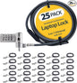 StarTech.com 25-Pack Universal Laptop Lock 6.6ft (2m), Serialized Security Cable, Compatible with Noble Wedge/Nano/K-Slot, TAA