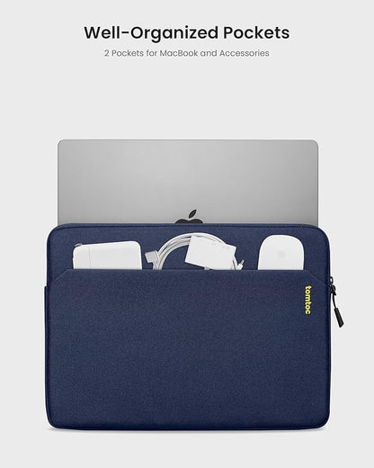 tomtoc Slim Laptop Sleeve for 15-inch 2025 New MacBook Air M4/A3241, M3/A3114, M2/A2941, 15 Inch Microsoft Surface Laptop AI PC/6/5, Dell XPS 15 Plus, Recycled Water-Resistant Protective Case Bag