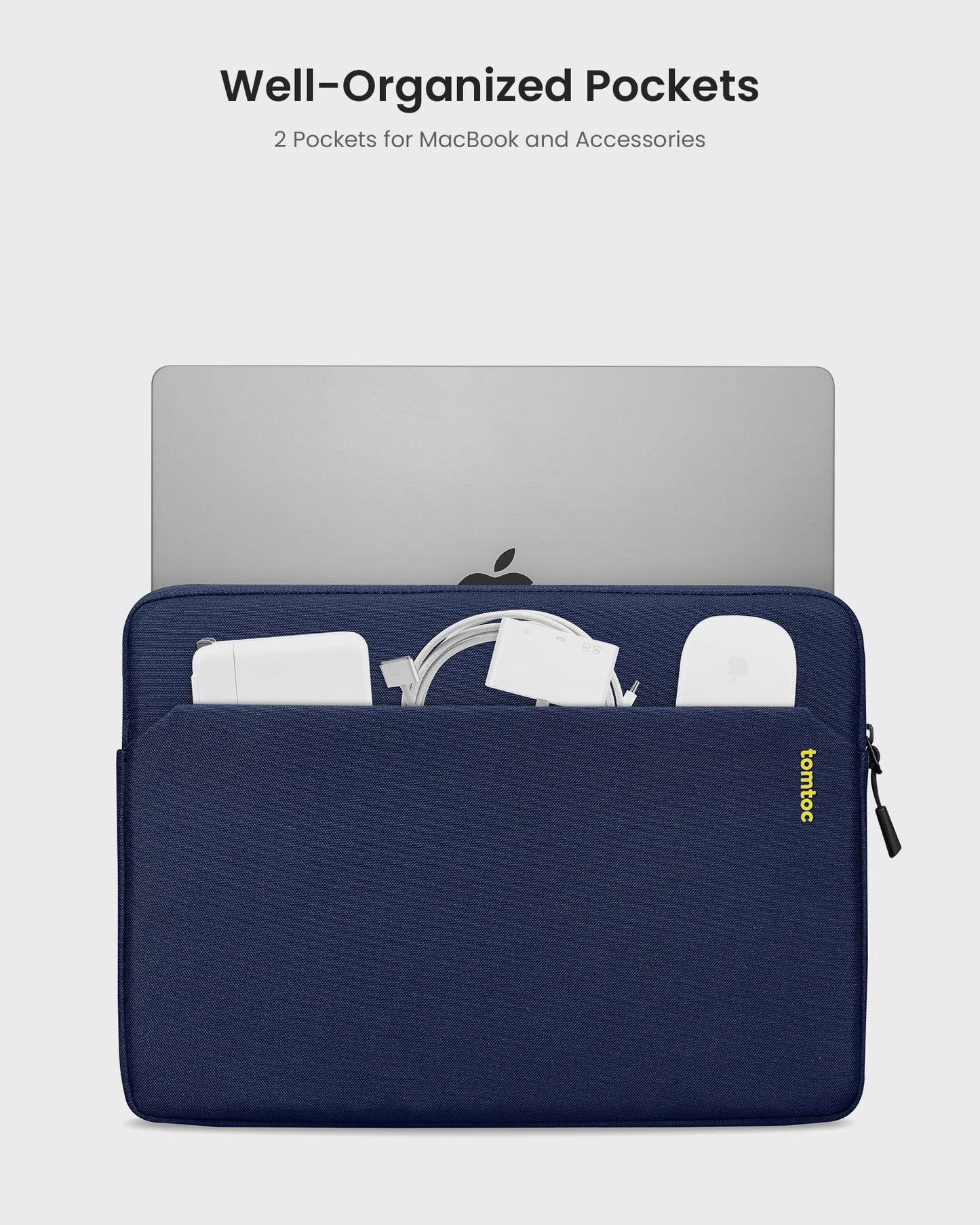 tomtoc Slim Laptop Sleeve for 14-inch MacBook Pro M5/M4/M3/M2/M1 Pro/Max 2026-2021, Water-Resistant Protective Case for 13.8 Inch Surface Laptop AI PC, Accessory Bag