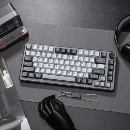 YUNZII B75 75% Hot Swap RGB Mechanical Keyboard(Dark Grey,Cocoa V2)
