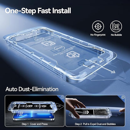 SMARTDEVIL 2 Pack Screen Protector for iPhone 13 Pro Max/iPhone 14 plus Tempered Glass, HD Clear Film, Easy Installation, Dust-Free & Bubble-Free
