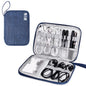 SELLYFELLY Travel Electronics Organizer Portable Cable Organizer Bag for Storage Electronic Accessories Case for Cord,Phone,Charger,Flash Drive (Navy Blue)