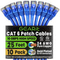 GEARit Cat6 Patch Cables Cat 6 Ethernet Cable 6 ft 10-Pack Green