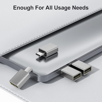 Elebase USB C Adapter for New iPhone 16 4Pack,USBC Male to USB 3.0 Female Adapter,Type C Thunderbolt 4 OTG Converter for Receivers Dongles,Hard Disk,Printers,Camera,Tablet,Laptop,Microsoft Surface