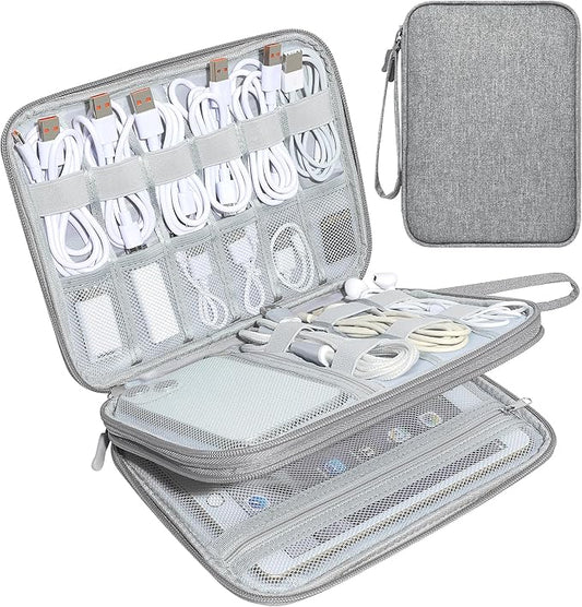 CILLA Electronics Organizer Travel, Travel Cord Organizer Case, Compact Electronics Accessories Bag for Cable, Cord, Charger, Phone