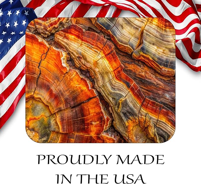 Decorative Colorful Mouse Pad Mat Mousepad for Desk Computer Laptop PC Gaming Home or Office Gift (Petrified Wood MP40)