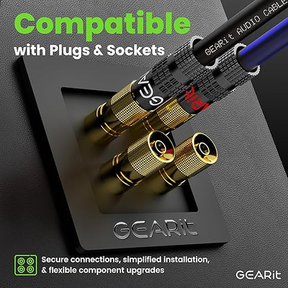GEARit Speaker Wire 14 Gauge, Speaker Cable 100ft for Car Audio, Home Theater, CCA(Black Blue)