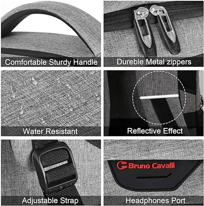 Laptop Backpack,Business Travel Anti Theft Slim Durable Laptops Backpack with USB Charging Port,Water Resistant College Computer Bag for Women & Men Fits 15.6 Inch Laptop and Notebook - Grey