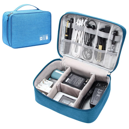SELLYFELLY Electronics Organizer Travel Universal Cable Organizer Bag Waterproof Electronics Accessories Storage Cases for Cable, Charger, Phone, USB, SD Card, Hard Drives, Power Bank, Cords