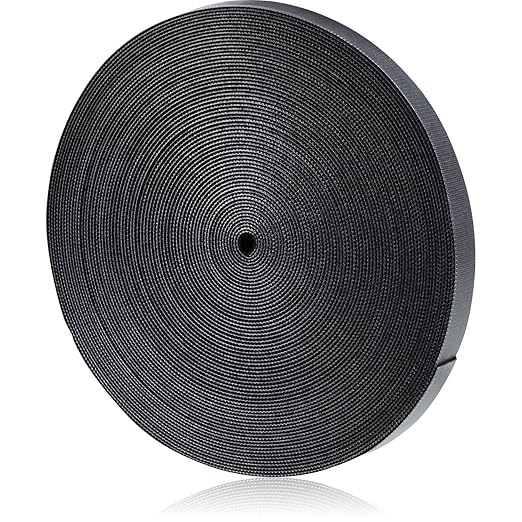 WILLBOND 3/4 Inch X 90 ft 1 Roll of Heavy Duty Industrial Hook and Loop Strap Roll, Reusable Nylon Cable Management Strap for Server Rack, Workshop, HVAC Wiring, Cable Organizer Wrap