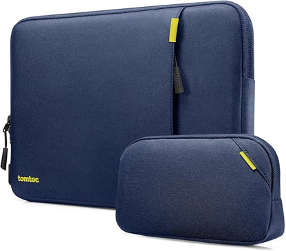 tomtoc 360 Protective Laptop Sleeve Set for 15-inch MacBook Air M4/A3241 2025, M3/A3114 M2/A2941, 15-inch MacBook Pro A1990 A1707, Dell XPS 15 Plus, Water-Resistant Laptop Case with Accessory Pouch